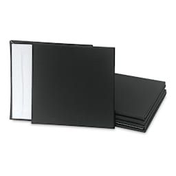 Blick Studio Mini Canvas Panel - 3'' x 3'', Black, Pkg of 6