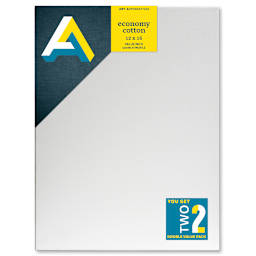 Art Alternatives Economy Cotton Stretched Canvas - 12" x 16", 5/8" deep, Pkg of 2