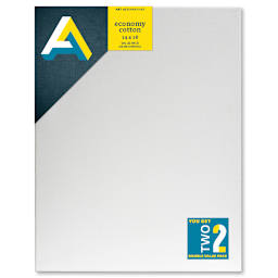 Art Alternatives Economy Cotton Stretched Canvas - 14" x 18", 5/8" deep, Pkg of 2