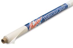 Fredrix Archival Watercolor Cotton Canvas Rolls - Angled Roll with label