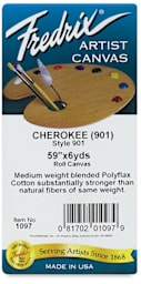 Fredrix Cherokee Portrait Canvas - 59" x 6 yards, Acrylic Primed Cotton/Synthetic Blend, Roll