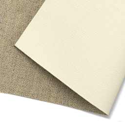 Artfix Linen Canvas Roll - 85" x 11 yd, Quadruple Universal Acrylic Primed, Fine Texture, close-up of canvas