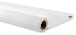 Paint It Yourself Classroom Mural Canvas - closeup of edge of roll showing grommet