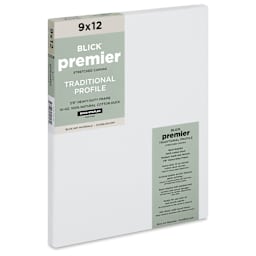Blick Premier Stretched Cotton Canvas - Traditional Profile, Back-Stapled, 9" x 12"