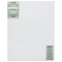 Blick Premier Stretched Cotton Canvas - Traditional Profile, Back-Stapled, 24" x 30", front