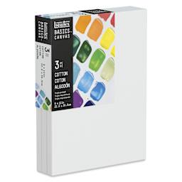 Liquitex Basics Stretched Cotton Canvas Pack - 9" x 12", Pkg of 3