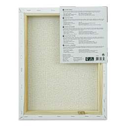 Liquitex Basics Stretched Cotton Canvas Pack - 11" x 14", Pkg of 3 (Back of packaging)