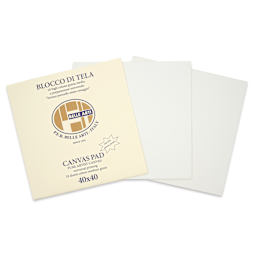 Belle Arti Acrylic Primed Canvas Pad - 15.8" x 15.8", 10 Sheets, front cover with sheets