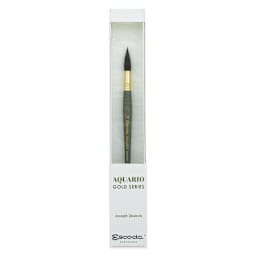 Escoda Aquario Gold Squirrel Mop Brush - Round Mop, Size 10, Short Handle (in package)