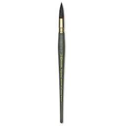 Escoda Aquario Gold Squirrel Mop Brush - Round Mop, Size 12, Short Handle (full length)