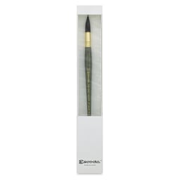 Escoda Aquario Gold Squirrel Mop Brush - Round Mop, Size 12, Short Handle (in package)