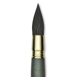 Escoda Aquario Gold Squirrel Mop Brush - Round Mop, Size 18, Short Handle (close-up)