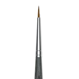 Da Vinci Colineo Synthetic Kolinsky Sable Brush - Round, Size 0, Short Handle (close-up)