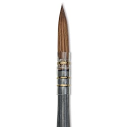 Da Vinci Colineo Synthetic Kolinsky Sable Brush - Wash Quill, Size 2, Short Handle, close-up