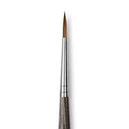 Da Vinci Colineo Synthetic Kolinsky Sable Brush - X Point Round, Size 2, Short Handle, close-up