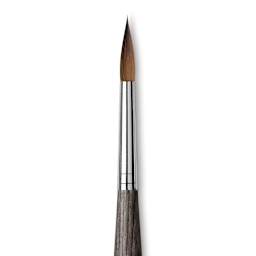 Da Vinci Colineo Synthetic Kolinsky Sable Brush - X Point Round, Size 8, Short Handle, close-up