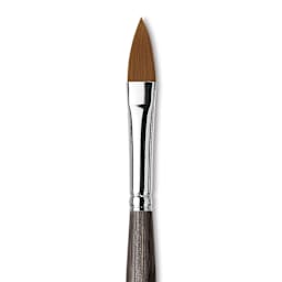Da Vinci Colineo Synthetic Kolinsky Sable Brush - X Point Pointed Oval, Size 12, Short Handle, close-up