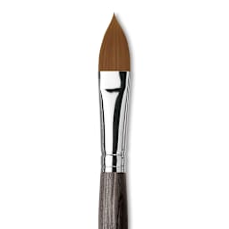 Da Vinci Colineo Synthetic Kolinsky Sable Brush - X Point Pointed Oval, Size 16, Short Handle, close-up