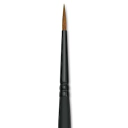 Raphaël Stradivarius Synthetic Kolinsky Sable Brush - Round Sharp, Size 0, Short Handle (close-up)