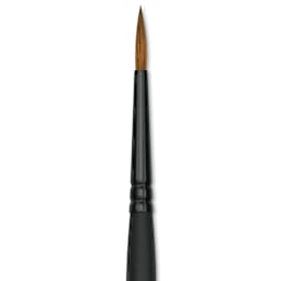 Raphaël Stradivarius Synthetic Kolinsky Sable Brush - Round Sharp, Size 2, Short Handle (close-up)