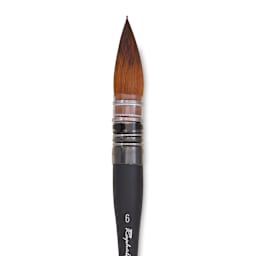 Raphaël Stradivarius Synthetic Kolinsky Sable Brush - Mop, Size 6, Short Handle, close-up