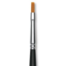 Utrecht Synthetic Sablette Brush - Long Handle, Flat, Size 2, close-up