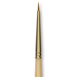 Silver Brush Silver Kolinsky Red Sable Brush - Short Handle, Round, Size 2/0, close-up