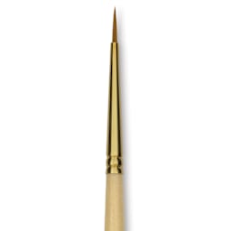 Silver Brush Silver Kolinsky Red Sable Brush - Short Handle, Round, Size 1, close-up