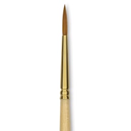 Silver Brush Silver Kolinsky Red Sable Brush - Short Handle, Round, Size 4, close-up