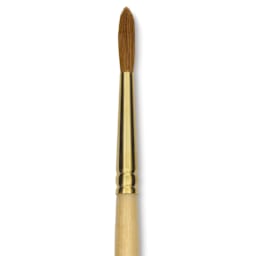 Silver Brush Silver Kolinsky Red Sable Brush - Short Handle, Round, Size 6, close-up