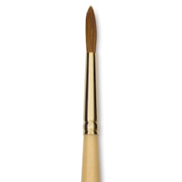 Silver Brush Silver Kolinsky Red Sable Brush - Short Handle, Round, Size 7, close-up