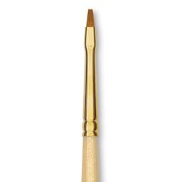 Silver Brush Silver Kolinsky Red Sable Brush - Short Handle, Bright, Size 0, close-up