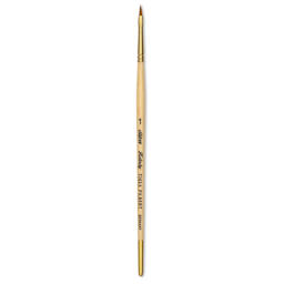 Silver Brush Silver Kolinsky Red Sable Brush - Short Handle, Pointed Filbert, Size 1