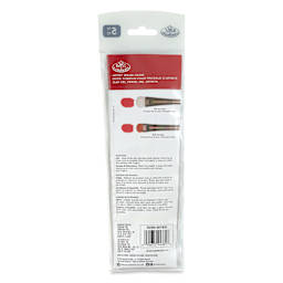 Royal & Langnickel Zen Watercolor Brushes - Scrubber, Short Handle, Set of 5, back of the packaging