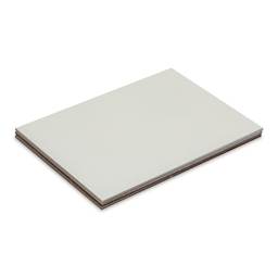 Ampersand Pastelbord Panel Pack - 5" x 7", 1/8" Profile, White, Pkg of 3 stacked side view