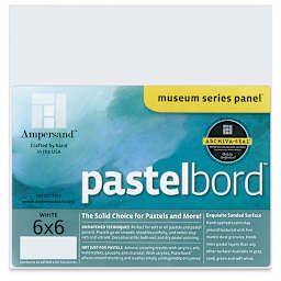 Ampersand Pastelbord Panel - 6" x 6", 1/8" Profile, White