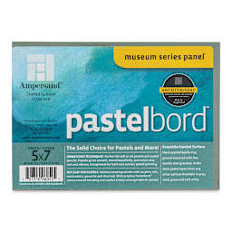 Ampersand Pastelbord Panel Pack - 5" x 7",  1/8" Profile, Dark Green, Pkg of 3 front of package