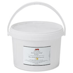 Michael Harding Non-Absorbent Acrylic Primer - Raw Sienna (Transparent), 2.5 Liter, Bucket - handle raised