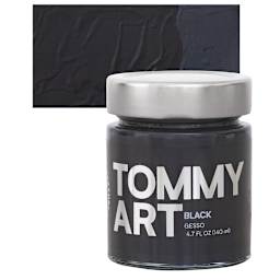 Tommy Art Gesso - Black, 4.7 oz (140 ml) and swatch