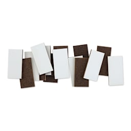 Ampersand Claybord Art Tiles - 1" W x 2" L x 1/8" D, Package of 16