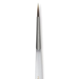 Princeton Synthetic Clear Handle Brush - Round, Short Handle, Size 2