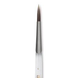 Princeton Synthetic Clear Handle Brush - Round, Short Handle, Size 6