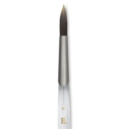 Princeton Synthetic Clear Handle Brush - Round, Short Handle, Size 10