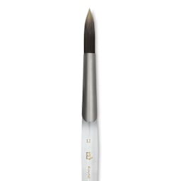 Princeton Synthetic Clear Handle Brush - Round, Short Handle, Size 12