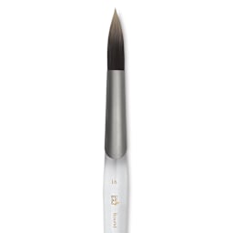 Princeton Synthetic Clear Handle Brush - Round, Short Handle, Size 16