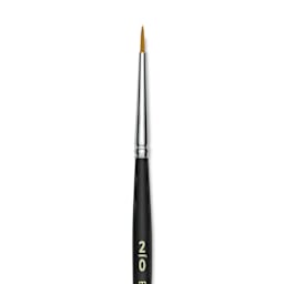 Blick Masterstroke Golden Taklon Brush - Round, Short Handle, 2/0 (close-up)