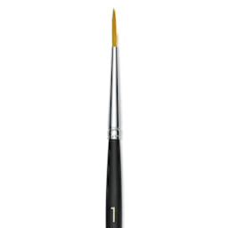 Blick Masterstroke Golden Taklon Brush - Liner, Short Handle, Size 1 (close-up)
