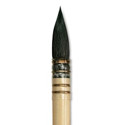 Da Vinci Petit Gris Pur Blue Squirrel Brush - Quill, Short Handle, Size 5 close up