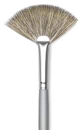 Dynasty Faux Squirrel Brushes - Closeup of tip of Fan Brush