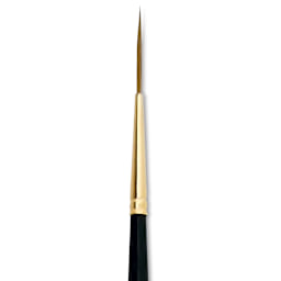 Silver Brush Renaissance Red Sable Brush - Script Liner, Short Handle, Size 0 close up